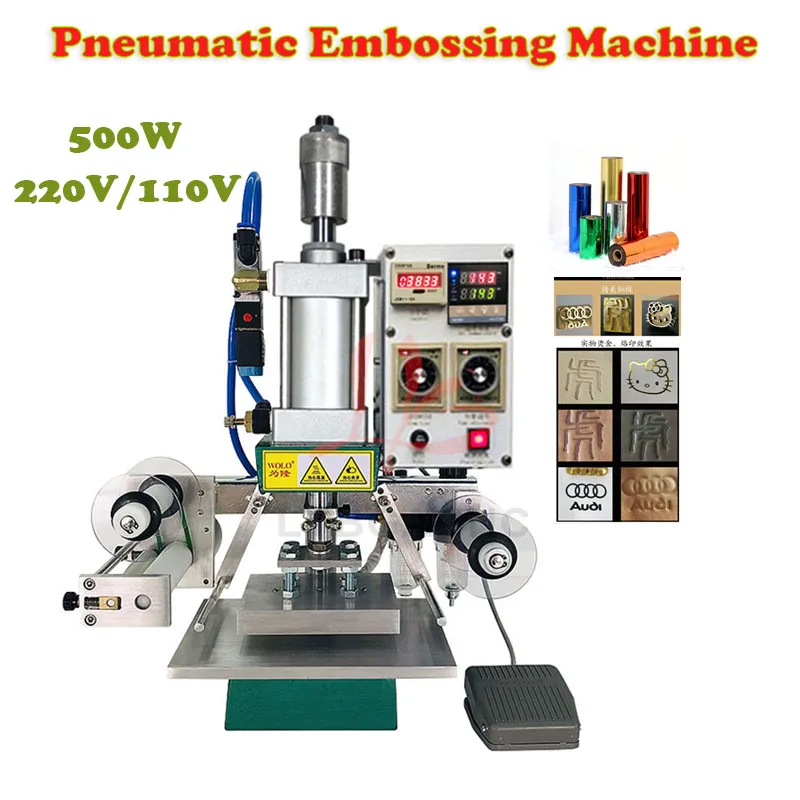 Bronzing Machine Hot Stamping Machine Pneumatic Embossing Machine with Hot Stamping Foil Gilded Paper HS Foil for PVC Leather
Bronzing Machine Hot Stamping Machine Pneumatic Embossing Machine with Hot Stamping Foil Gilded Paper HS Foil for PVC Leather