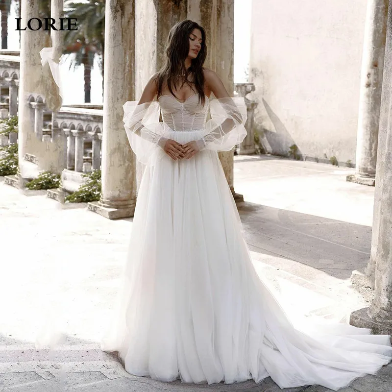 LORIE Boho Wedding Dresses A line Puff Sleeve Bridal Gowns Side Split Elegant Pleats Sweetheart Wedding Party Gowns 2023
LORIE Boho Wedding Dresses A line Puff Sleeve Bridal Gowns Side Split Elegant Pleats Sweetheart Wedding Party Gowns 2023