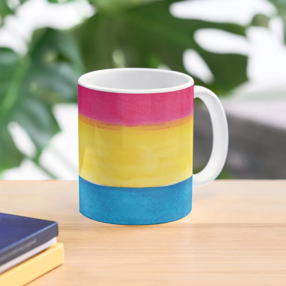 

pansexual flag - pride flag watercolor Coffee Mug Beautiful Teas Thermo Cups To Carry Mug