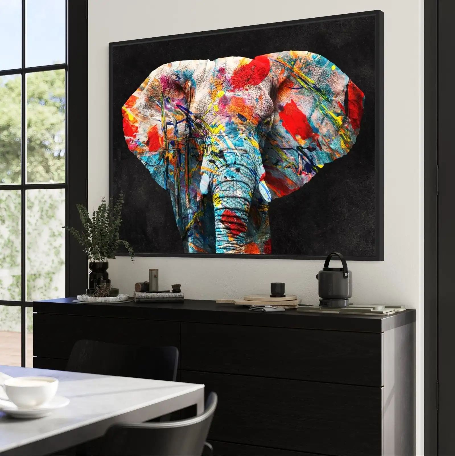 

Elephant Street Graffiti Pop Art Canvas Painting Print Poster Modern Home Decor Wall Art Picture For Living Room Frameless