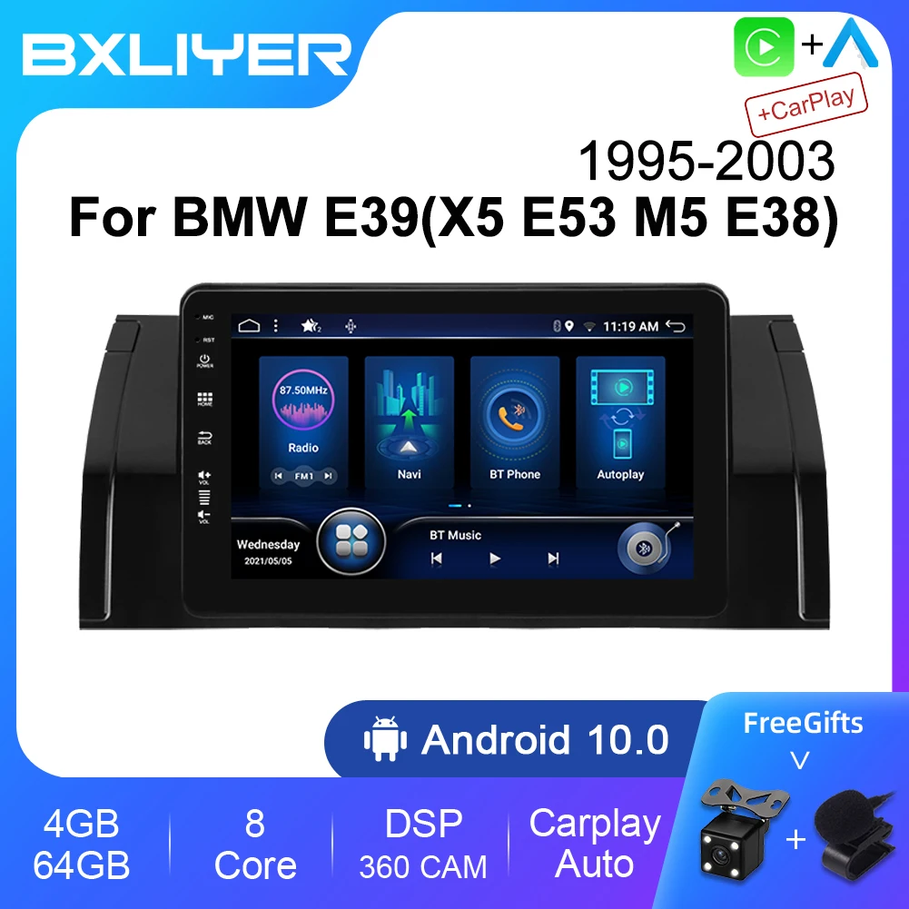 Автомагнитола на Android 12 для BMW 5 E39 1995-2003 E53 X5 M5, автомобильный мультимедийный видеоплеер, 2Din, GPS-навигация, Carplay, DSP, стерео радио
Автомагнитола на Android 12 для BMW 5 E39 1995-2003 E53 X5 M5, автомобильный мультимедийный видеоплеер, 2Din, GPS-навигация, Carplay, DSP, стерео радио