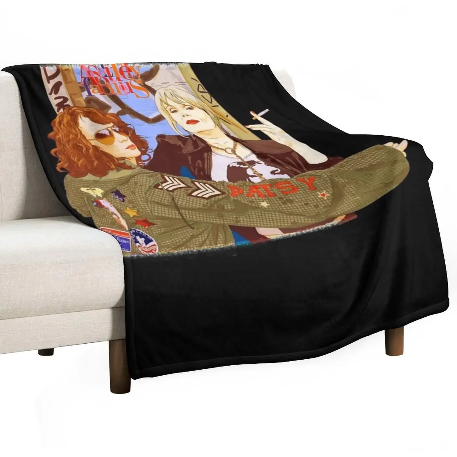 

Funny Gift Absolutely Fabulous Edina And Patsy Throw Blanket Hairy Decorative Throw Blankets