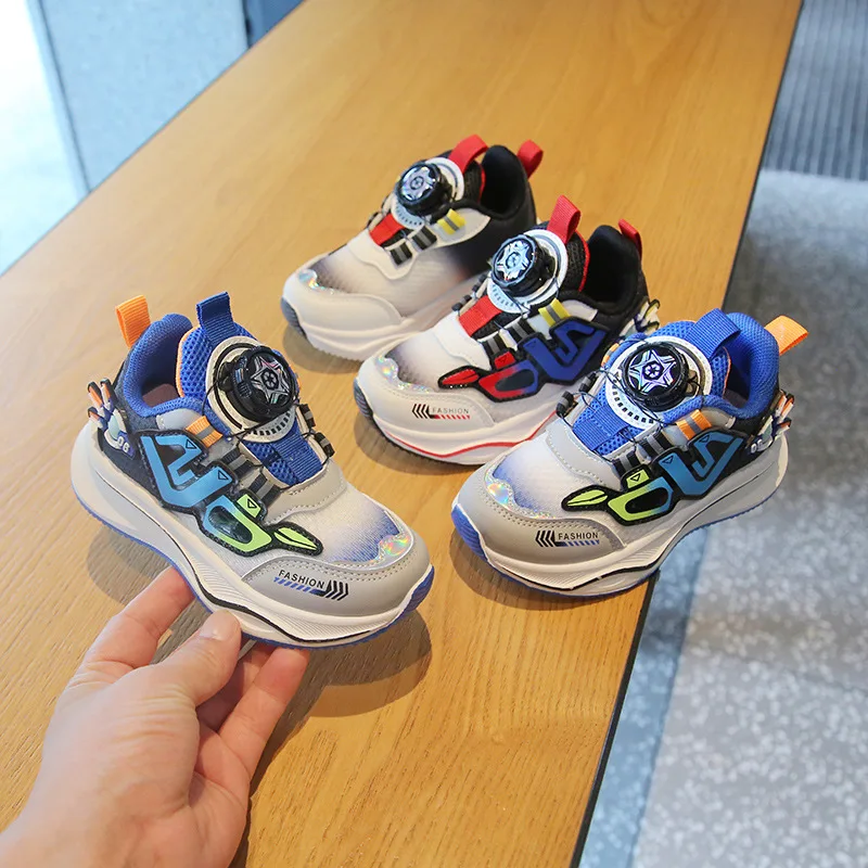 Children's Sneakers2024Spring and Autumn Boy's Casual Shoes Rotating Button Girls' Running Shoes Breathable Baby Net Shoes Singl
Children's Sneakers2024Spring and Autumn Boy's Casual Shoes Rotating Button Girls' Running Shoes Breathable Baby Net Shoes Singl