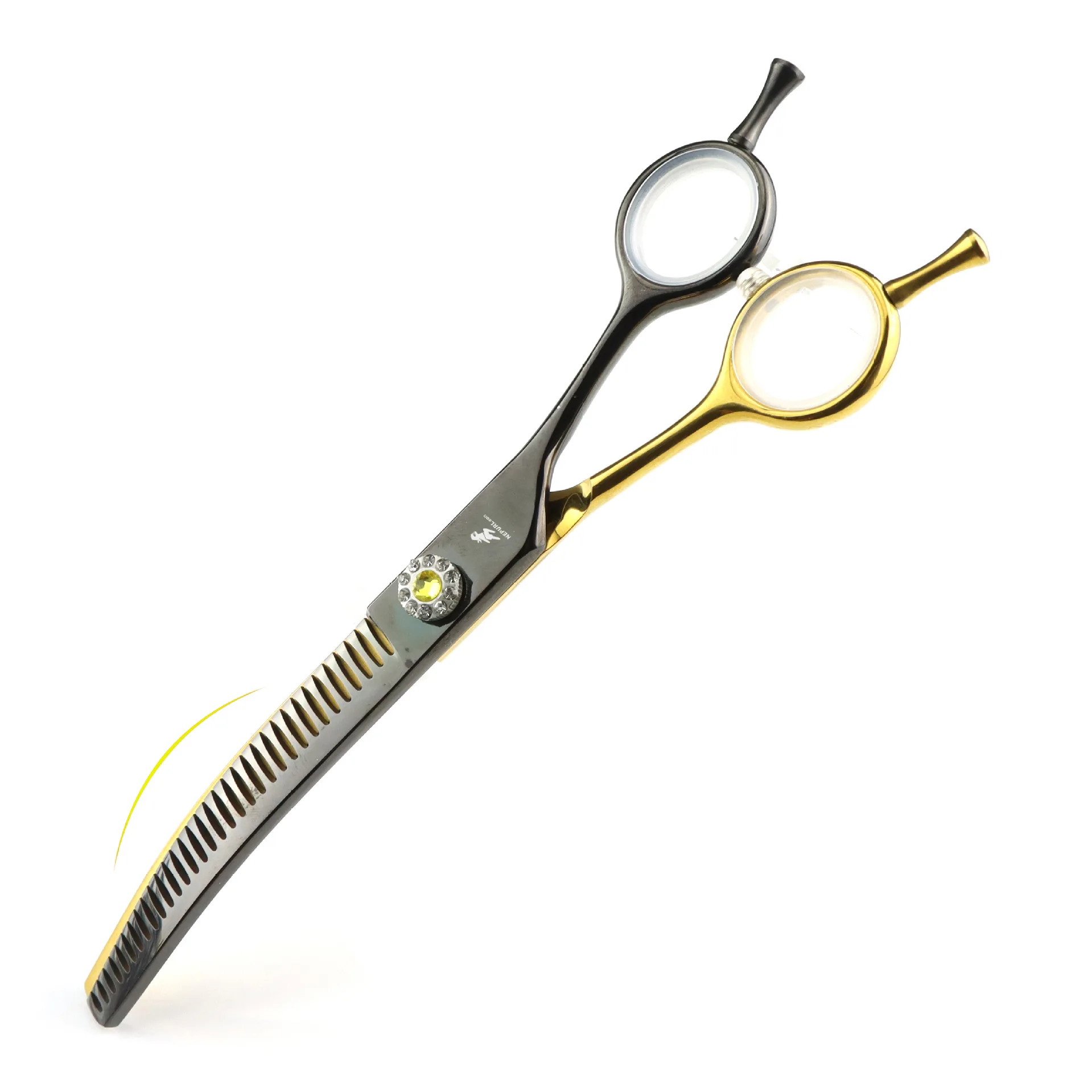 downward Curved teeth scissors Professional JP440c 7 inch titanium coated Pet dog Grooming chunker thinning shears Scissors
downward Curved teeth scissors Professional JP440c 7 inch titanium coated Pet dog Grooming chunker thinning shears Scissors