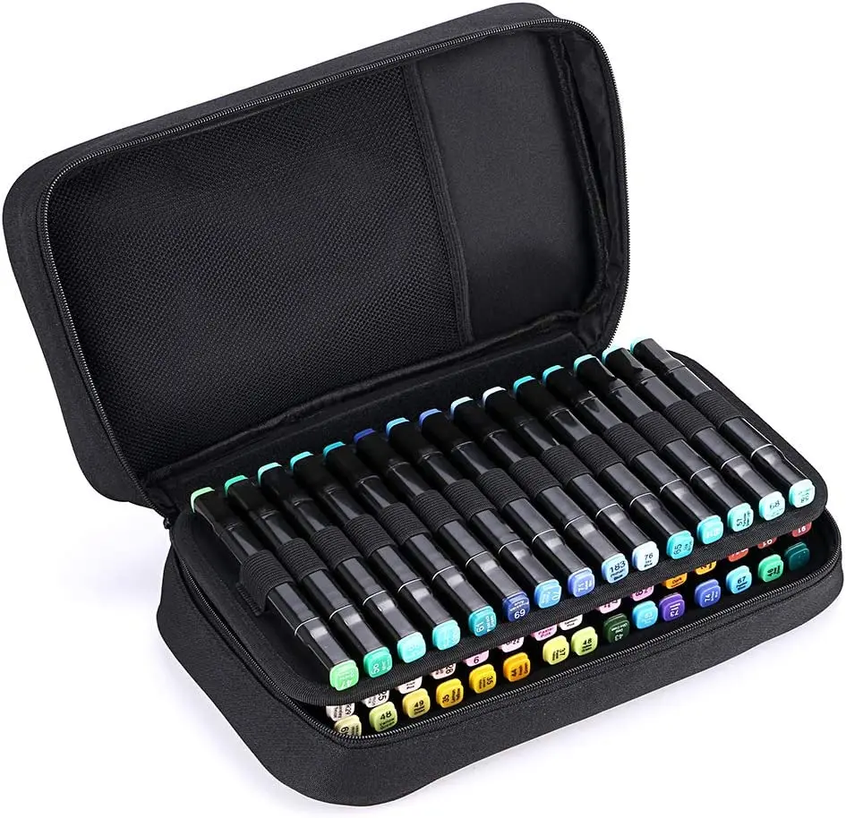 Art Marker Carrying Case Lipstick Organizer-60 Slots Canvas Zippered Markers Storage for Touch Spectrum Noir Paint Sharpie Marke
Art Marker Carrying Case Lipstick Organizer-60 Slots Canvas Zippered Markers Storage for Touch Spectrum Noir Paint Sharpie Marke