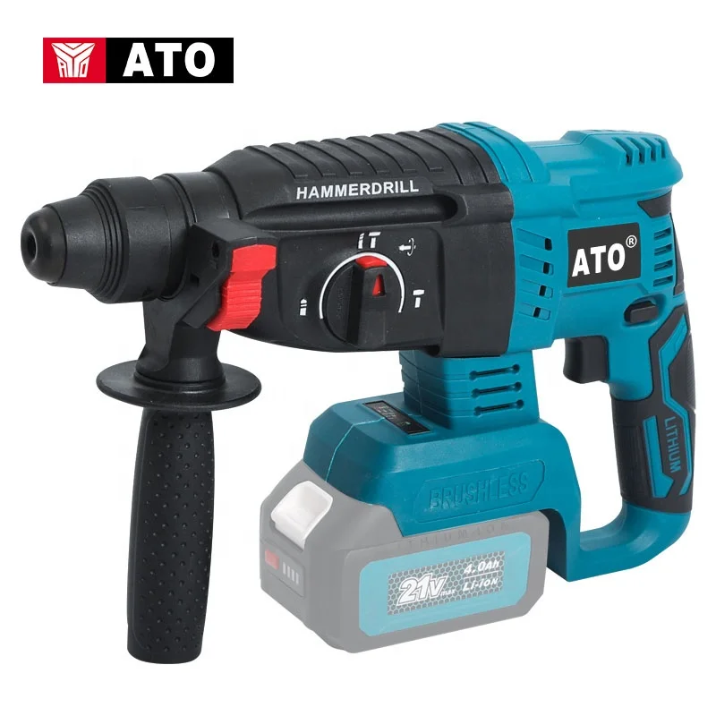 

ATO Power Tools Multi Function Machine Lithium Battery Cordless Drill Hammer High Quality Brushless Electric Rotary Hammer