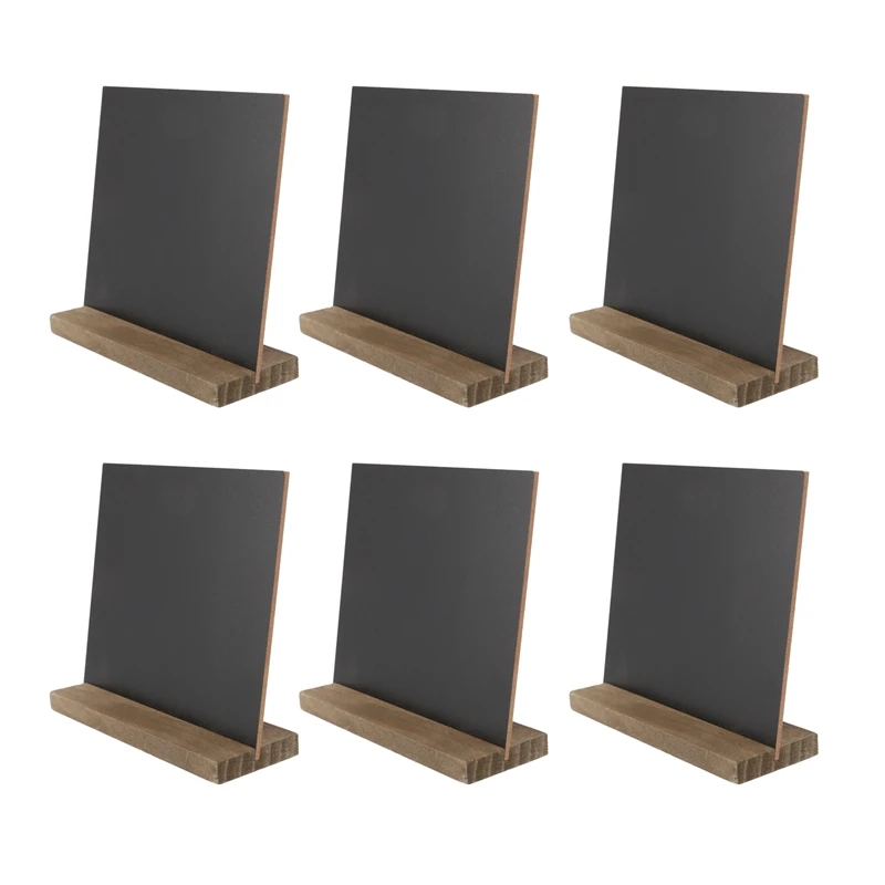 6 Pack Rustic Chalk Board Sign With Wood Stand For Wedding Decorations Signs Labels 6X5 Inch Blackboard
6 Pack Rustic Chalk Board Sign With Wood Stand For Wedding Decorations Signs Labels 6X5 Inch Blackboard