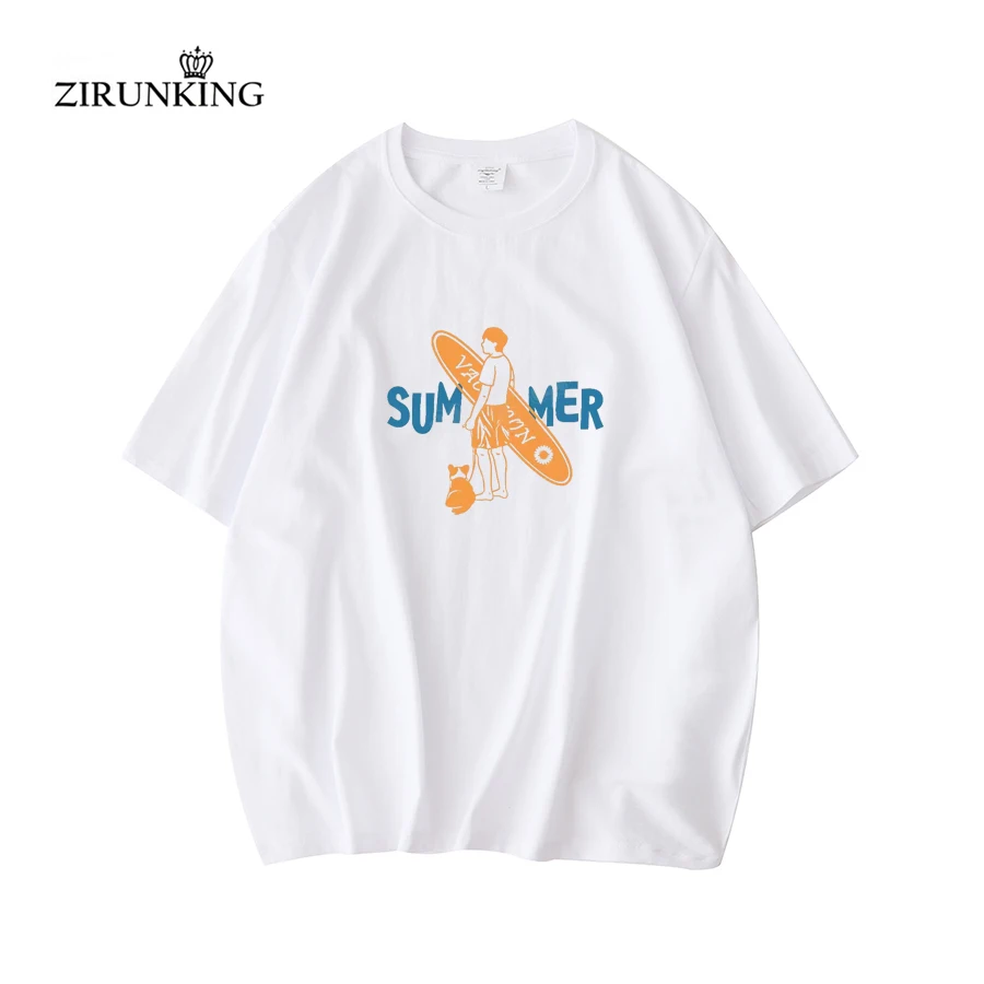 ZIRUNKING-New Fashion Baggy Tops For Women Vintage Cotton O-neck White T-shirts Surfboard Cat Print Casual Unisex Tees Summer
ZIRUNKING-New Fashion Baggy Tops For Women Vintage Cotton O-neck White T-shirts Surfboard Cat Print Casual Unisex Tees Summer