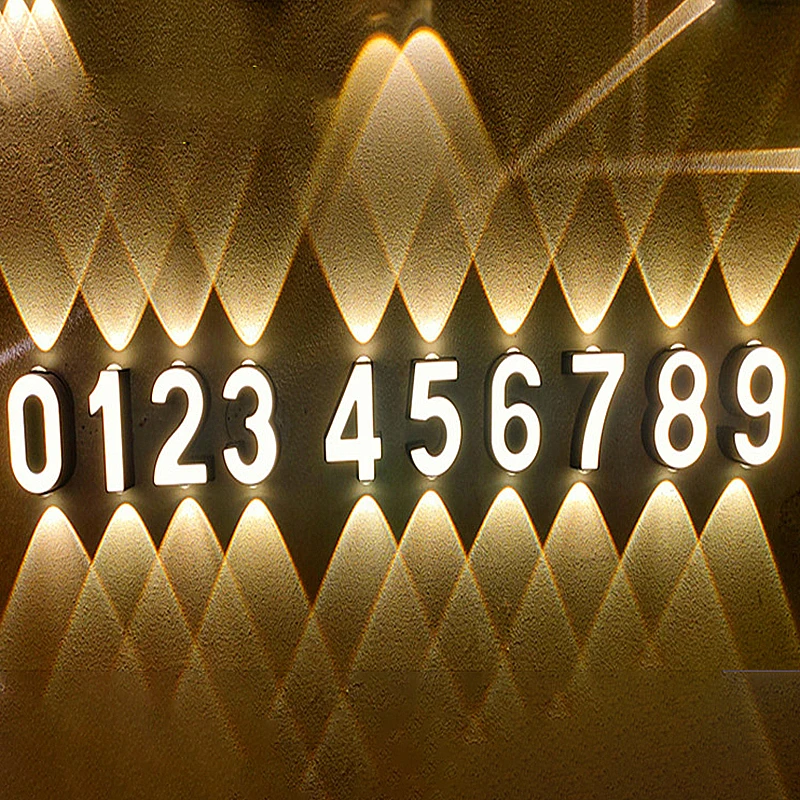 Waterproof IP55 outdoor wall lamp digital LED light logo Doorway lighting modern terrace night light signature balcony lights
Waterproof IP55 outdoor wall lamp digital LED light logo Doorway lighting modern terrace night light signature balcony lights