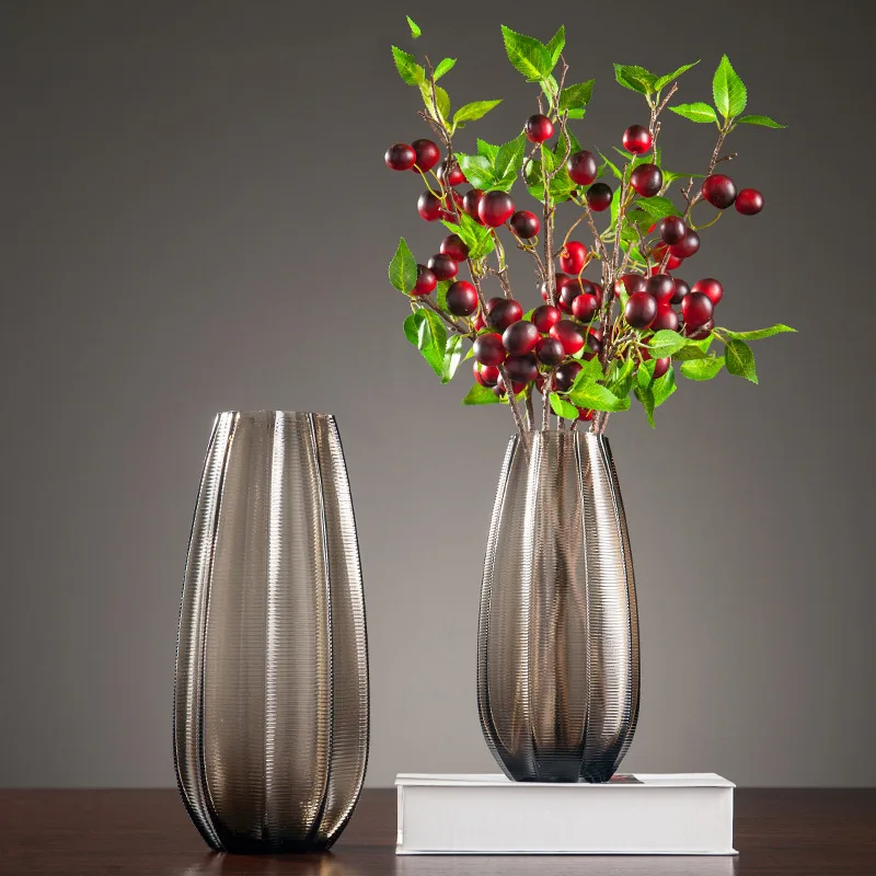 

Маленькая прозрачная стеклянная ваза Nordicins для ветра, Офисная настольная ваза для цветов, сушеные цветы, гидропоники, украшение для дома