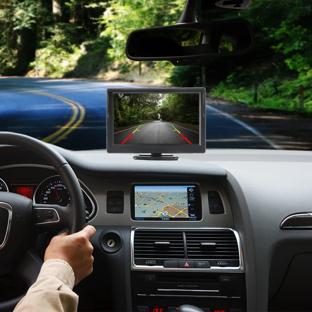 Car Reversing Rearview Backup Camera 5 Inch Vehicle Camera Rear View Monitor Rubber Cup + Bracket Car Parking Assistance
Car Reversing Rearview Backup Camera 5 Inch Vehicle Camera Rear View Monitor Rubber Cup + Bracket Car Parking Assistance