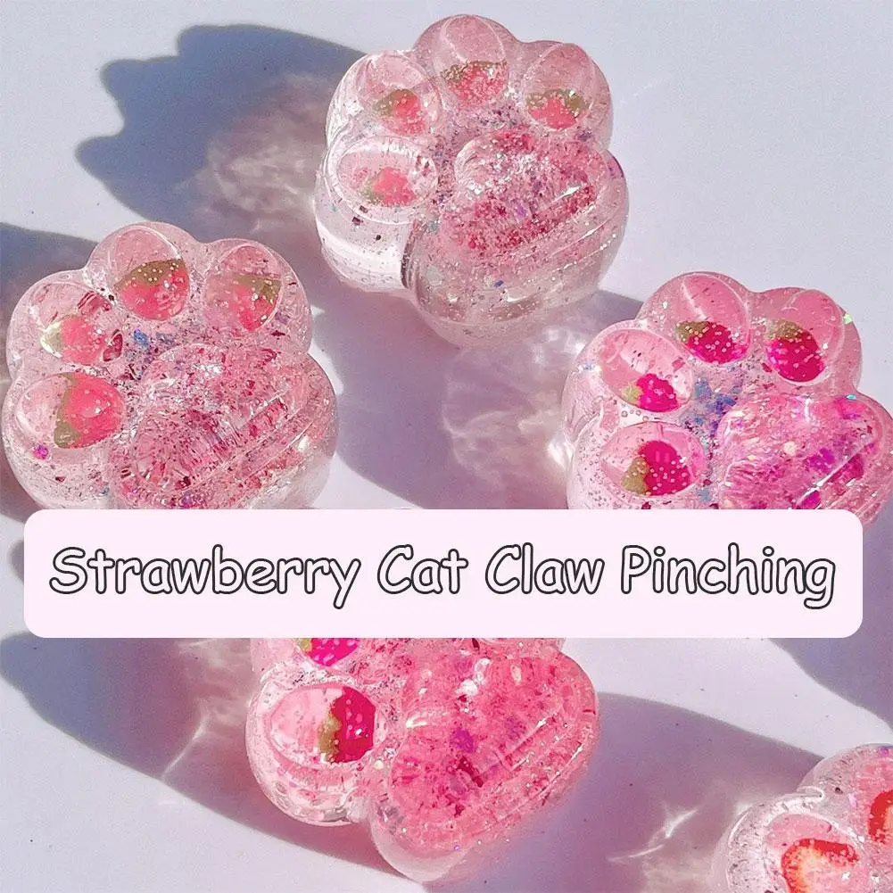

Kawaii Paw Sticky Squeeze Toy Soft Realistic Jelly Adults Stress Gifts Claw Unique 's Toys Glitter Kids Relief L9g4