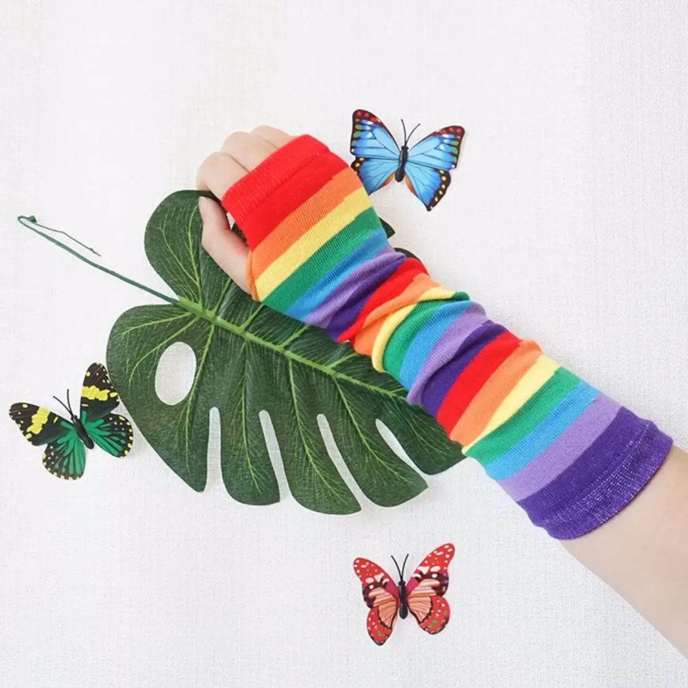 Lovely Outdoor Hand Sleeve Printing Girls Summer Knitting Gloves Rainbow Sleeve Cuff Female Arm Warmers Striped Arm Warmers
Lovely Outdoor Hand Sleeve Printing Girls Summer Knitting Gloves Rainbow Sleeve Cuff Female Arm Warmers Striped Arm Warmers