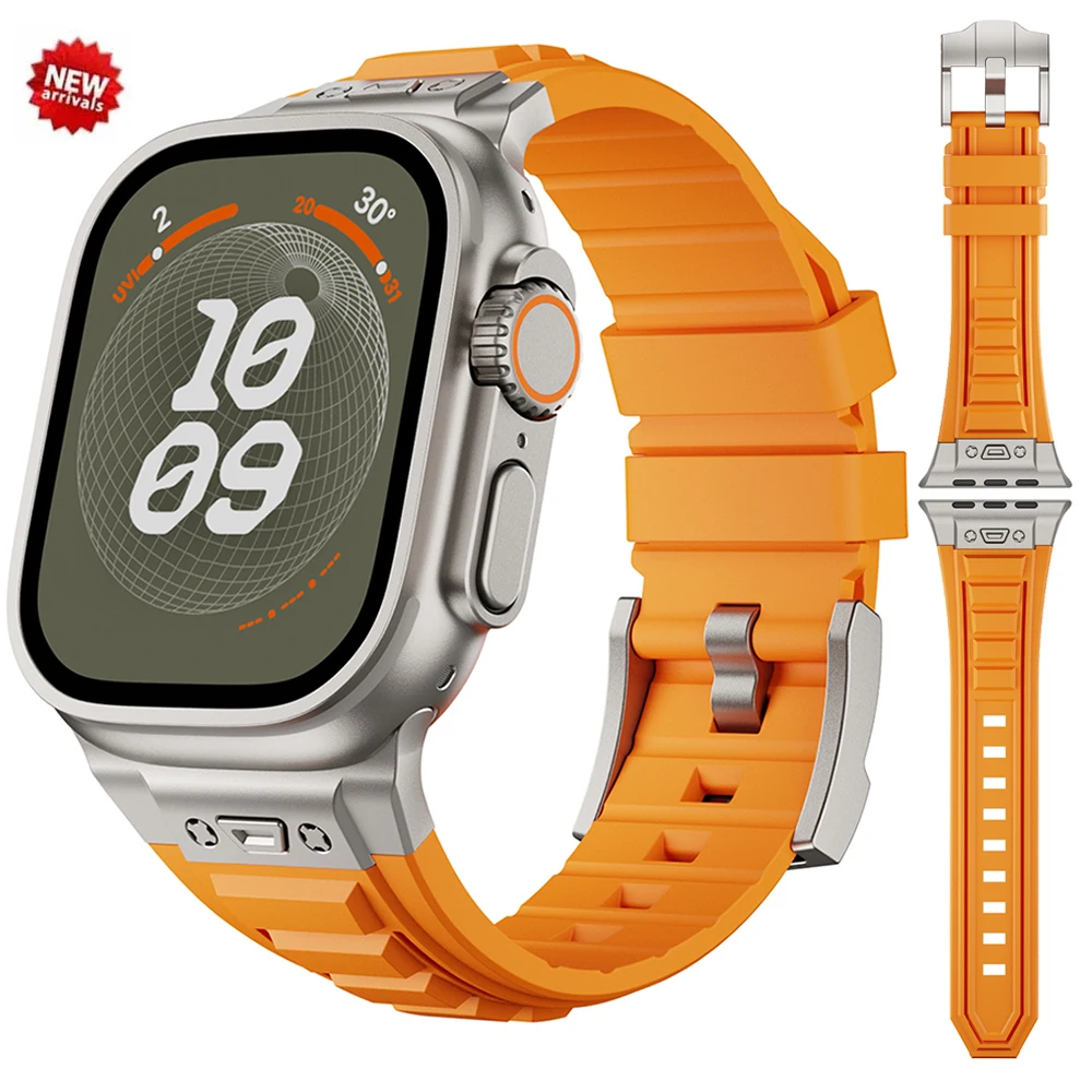 Мягкий силиконовый ремешок для Apple Watch Ultra 1/2 49 мм 6 5 4 Se 3 2 44 мм 42 мм, роскошный мужской ремешок для Iwatch Series 9 8 7 45 мм, браслет
Мягкий силиконовый ремешок для Apple Watch Ultra 1/2 49 мм 6 5 4 Se 3 2 44 мм 42 мм, роскошный мужской ремешок для Iwatch Series 9 8 7 45 мм, браслет