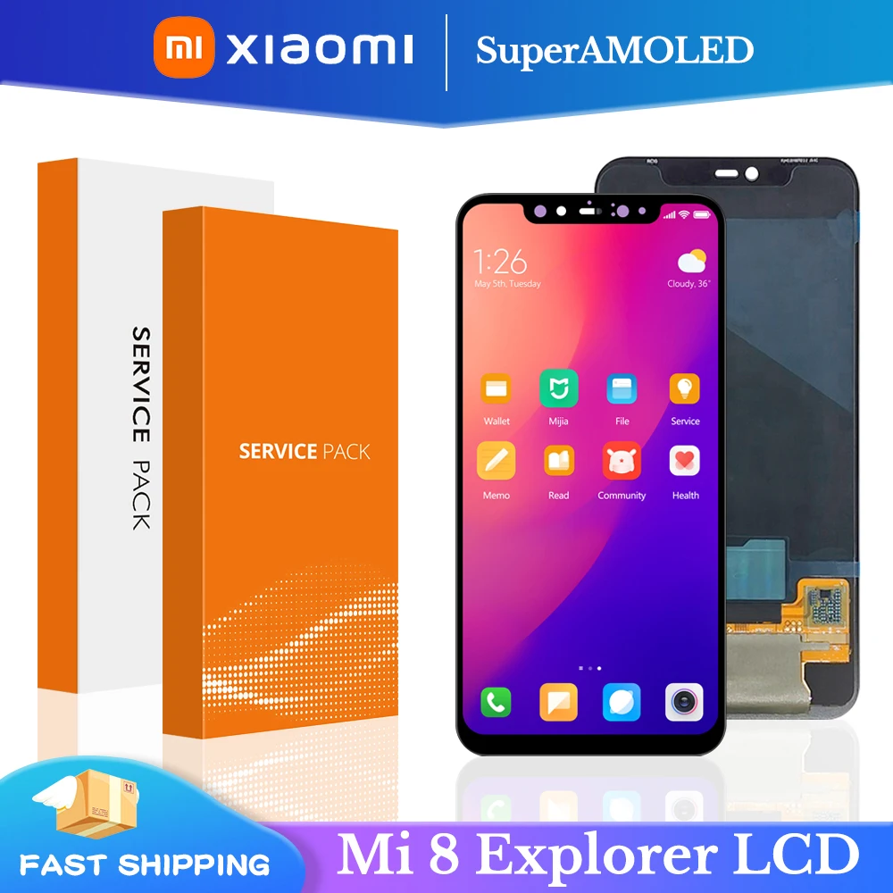 6.21" Super AMOLED For Xiaomi Mi 8 Pro Display LCD Screen Touch Digitizer Replacement For Xiaomi Mi 8 Explorer LCD Display Parts
6.21" Super AMOLED For Xiaomi Mi 8 Pro Display LCD Screen Touch Digitizer Replacement For Xiaomi Mi 8 Explorer LCD Display Parts