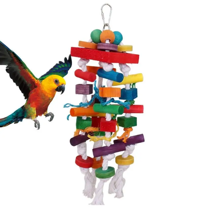 

Жевательная игрушка для птиц, Формовочная клетка, деревянные игрушки для птиц, портативная птичья клетка, аксессуары, деревянные блоки, птичьи попугаи, маленькие игрушки
