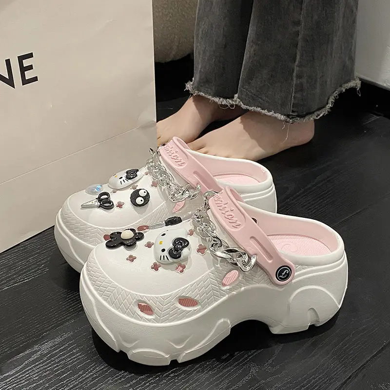 Summer Sanrio Anime Hello Kitty Slippers Cute Cartoon Wearing Trendy Anti Slip Beach Sandal Height Increasing Versatile Shoes
Summer Sanrio Anime Hello Kitty Slippers Cute Cartoon Wearing Trendy Anti Slip Beach Sandal Height Increasing Versatile Shoes