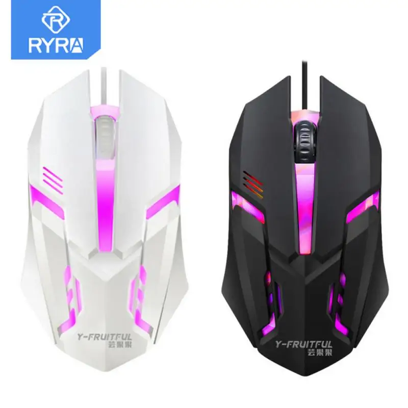 

RYRA E-Sports Wired Mouse LED Luminous Backlit USB Ergonomic Wired Mouse For Desktop Laptop PC Mute Office Computer Gaming Mouse