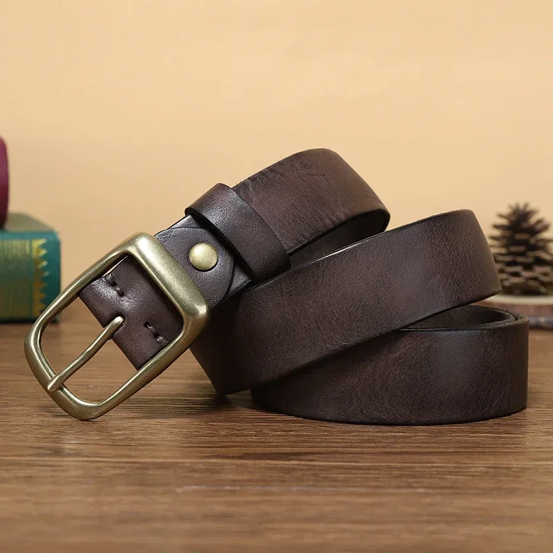 3.3CM Fashion Men High Quality Genuine Leather Belt Luxury Designer Belts Men New Copper Buckle Strap Male Jeans For Man Cowboy
3.3CM Fashion Men High Quality Genuine Leather Belt Luxury Designer Belts Men New Copper Buckle Strap Male Jeans For Man Cowboy