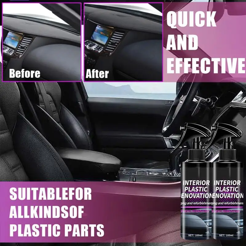 

Car Interior Restorer Auto Polish And Repair Coating Renovator Agent 100ml Plastic Leather Restorer Interior Conditioner cleaner