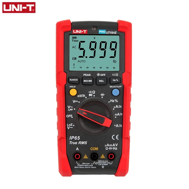 

UNI-T UT191E UT191T Professional Digital Multimeter True RMS ACV AC DC Voltage Current Meter Capacitor Resistor Tester Tools