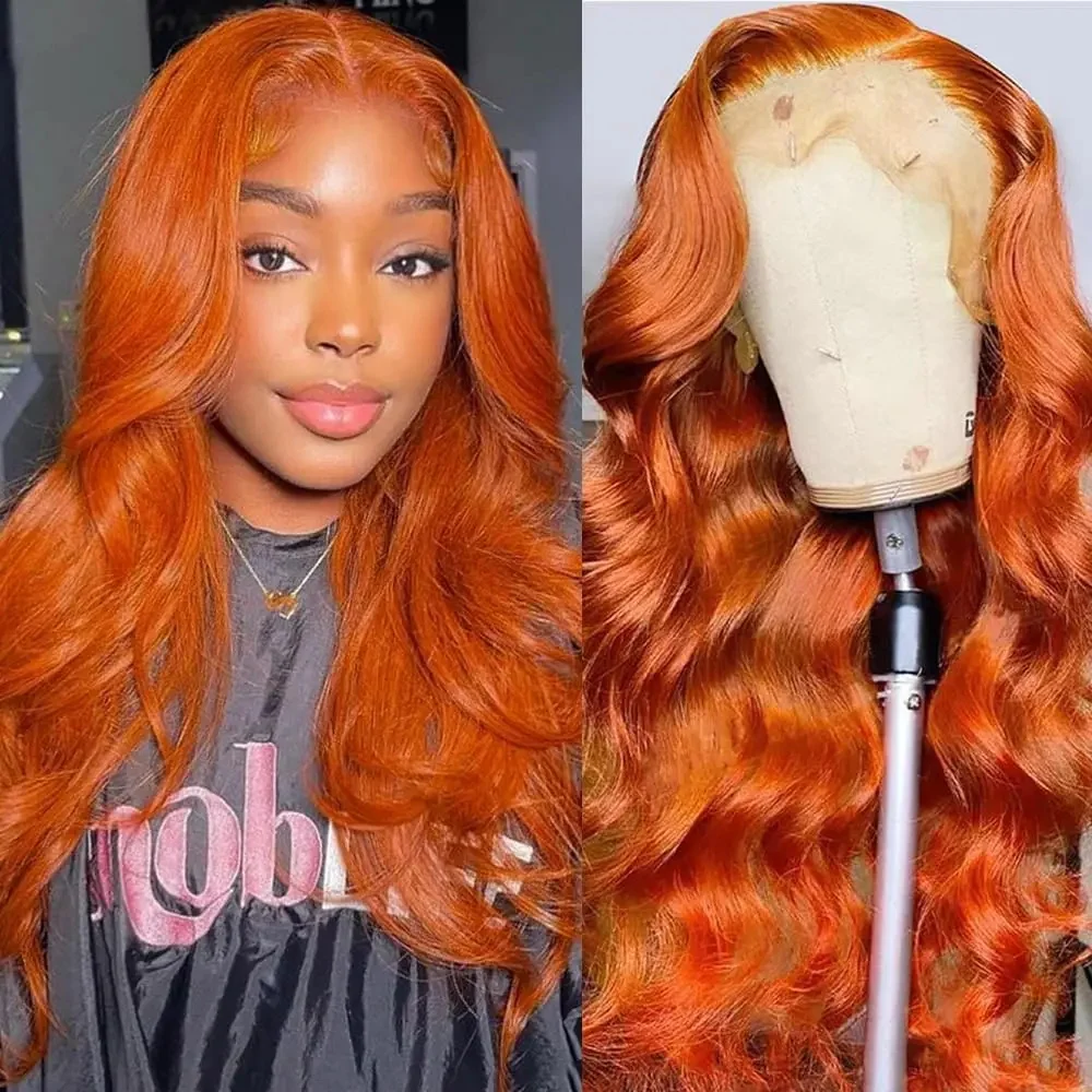 Ginger Orange Human Hair Wigs Body Wave 13x6 HD Lace Frontal Wig Brazilian Hair 13x4 Lace Front Wig Pre plucked Colored Wig
Ginger Orange Human Hair Wigs Body Wave 13x6 HD Lace Frontal Wig Brazilian Hair 13x4 Lace Front Wig Pre plucked Colored Wig