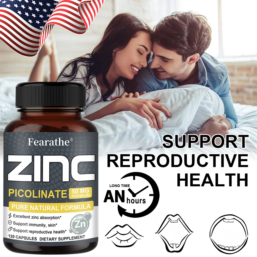 

Zinc Picolinate 50 Mg - Maximum Absorption Zinc Supplement Capsules - Immune System Defense, Powerful Non-GMO Antioxidant