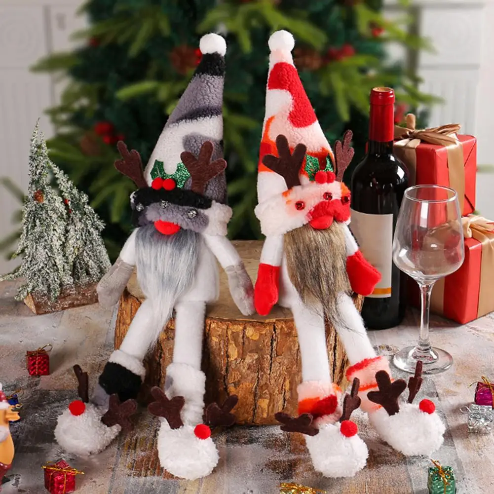 Christmas Gnome Plush Doll Festive Christmas Gnome Doll with Long Legs Antlers Adorable Dwarf Rudolph Ornament for Home Holiday
Christmas Gnome Plush Doll Festive Christmas Gnome Doll with Long Legs Antlers Adorable Dwarf Rudolph Ornament for Home Holiday