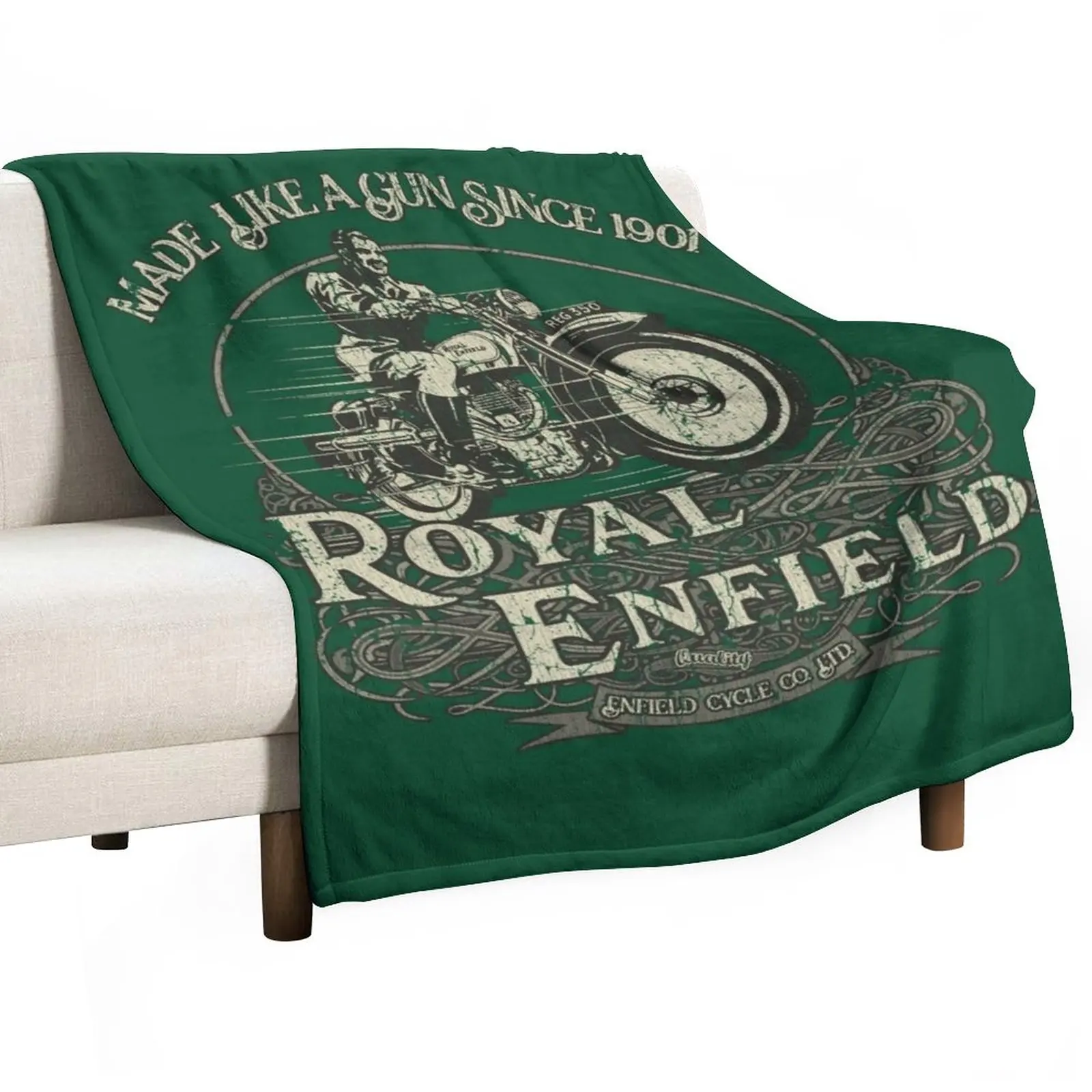 

Enfield Cycle Co. Ltd. 1901 Throw Blanket Flannel Fabric Flannel Blanket Dorm Room Essentials Plaid