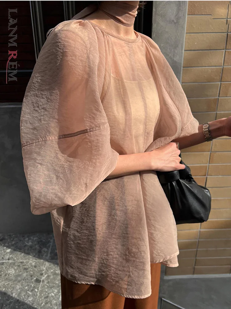 LANMREM Retro Puff Sleeves Mesh Blouse For Women Round Neck Solid Color Lace-up Fashion Tops Female Clothing 2023 New 2YA3910
LANMREM Retro Puff Sleeves Mesh Blouse For Women Round Neck Solid Color Lace-up Fashion Tops Female Clothing 2023 New 2YA3910