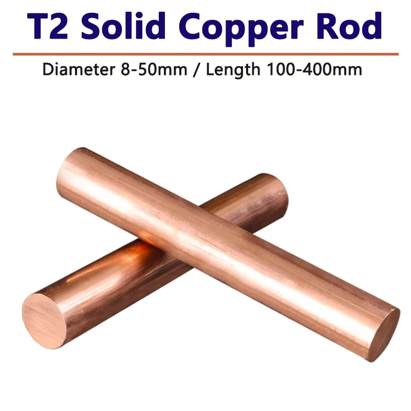 1pc T2 Pure Copper Rod Solid Red Copper Diameter 8 10 12 14 15 16 18 20 22-50mm Length 100 150 200 250 300 400mm Die Discharge
1pc T2 Pure Copper Rod Solid Red Copper Diameter 8 10 12 14 15 16 18 20 22-50mm Length 100 150 200 250 300 400mm Die Discharge