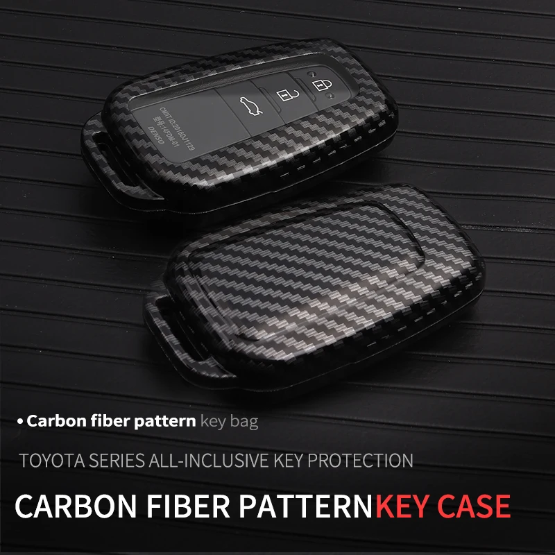 Carbon Fiber Car Remote Key Case Bag for For Toyota Camry Highlander RAV4 Prado Corolla C-HR EV IZOA key housing accessories
Carbon Fiber Car Remote Key Case Bag for For Toyota Camry Highlander RAV4 Prado Corolla C-HR EV IZOA key housing accessories