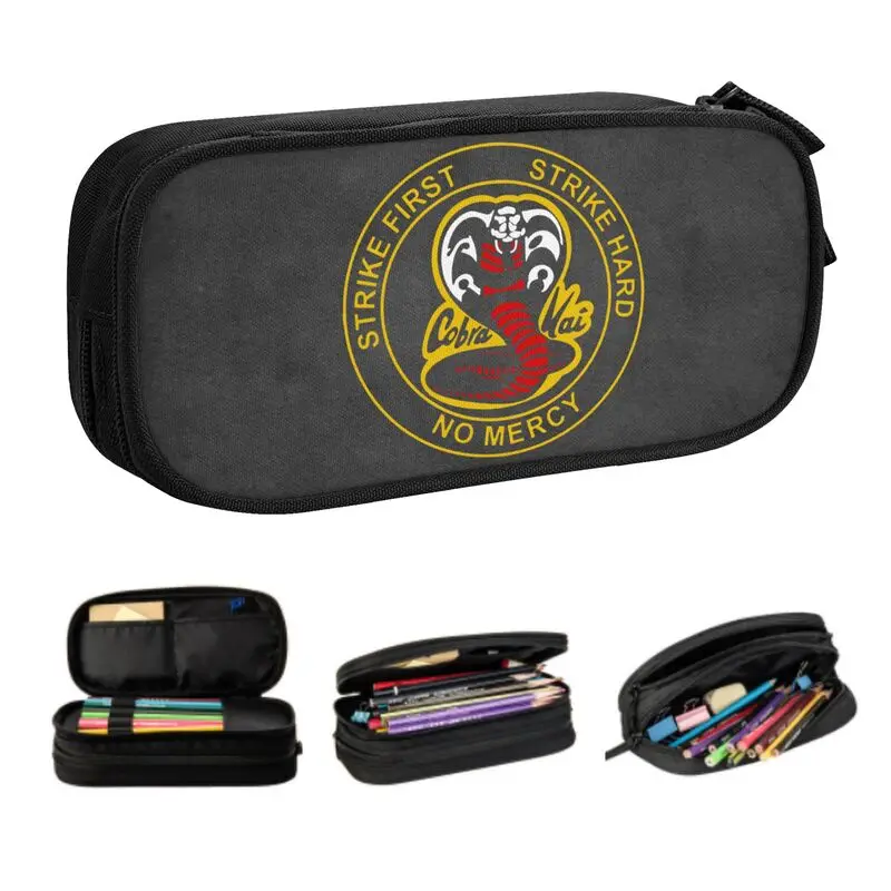 Cobra Kai The Karate Kid Pencil Cases for Girls Custom Strike First Strike Hard 80s TV Large Capacity Pen Box Bag Stationery
Cobra Kai The Karate Kid Pencil Cases for Girls Custom Strike First Strike Hard 80s TV Large Capacity Pen Box Bag Stationery