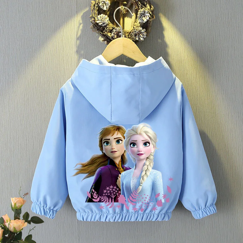 Осенняя куртка с капюшоном для маленьких девочек пальто ветровка принцессы