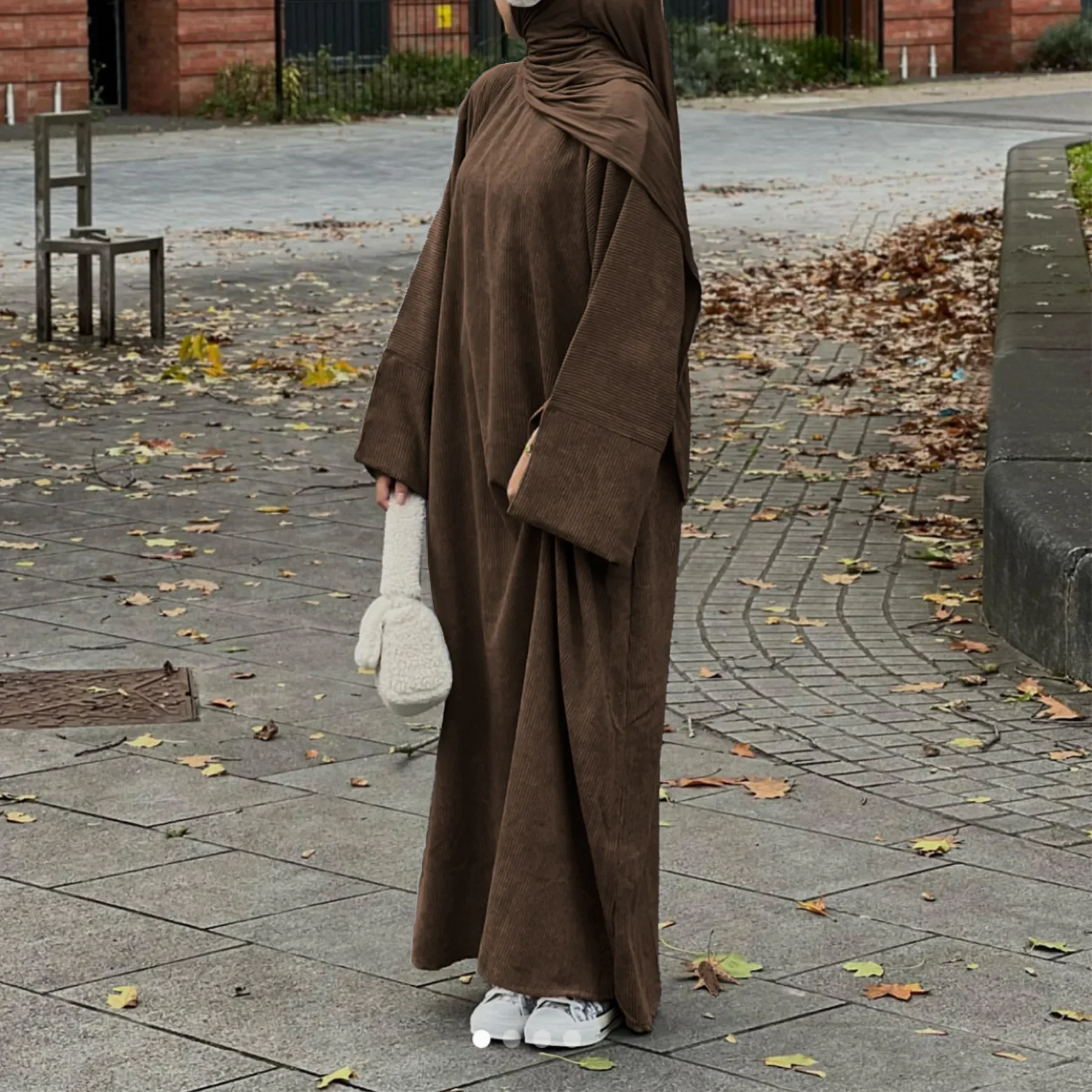 

Женский однотонный халат с длинным рукавом, повседневная абайя Y2K, Дубай, Турция, мусульманское платье, Арабская мусульманская одежда, кафтан, мусульманское платье, кафтан