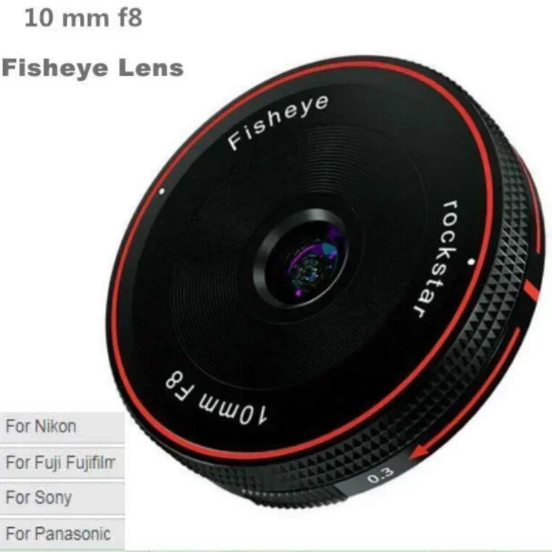 For Rockstar 10Mm F8 Fisheye Camera Lens Ultra-Wide-Angle APS-C Vaste Voor for Fuji X M4/3 M for Nikon Z Mount Mirrorless
For Rockstar 10Mm F8 Fisheye Camera Lens Ultra-Wide-Angle APS-C Vaste Voor for Fuji X M4/3 M for Nikon Z Mount Mirrorless