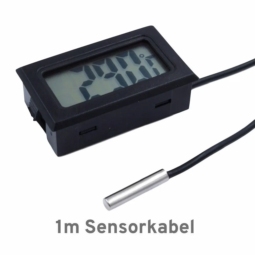 1m - 5m Mini Thermometer Black Waterproof Sensor With Probe -50 ° To + 110 ° C Digital Temperature Display Useful
1m - 5m Mini Thermometer Black Waterproof Sensor With Probe -50 ° To + 110 ° C Digital Temperature Display Useful