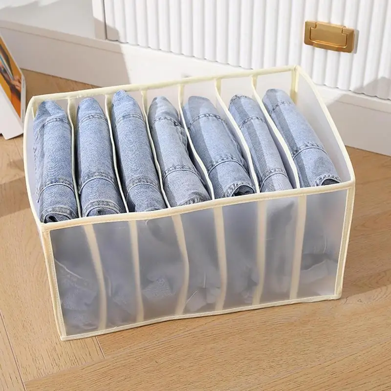 7 Grid Clothes Storage Boxes Wardrobe Organizer And Storage Box Washable And Foldable Separation Box For Jeans Shirts Underwears
7 Grid Clothes Storage Boxes Wardrobe Organizer And Storage Box Washable And Foldable Separation Box For Jeans Shirts Underwears