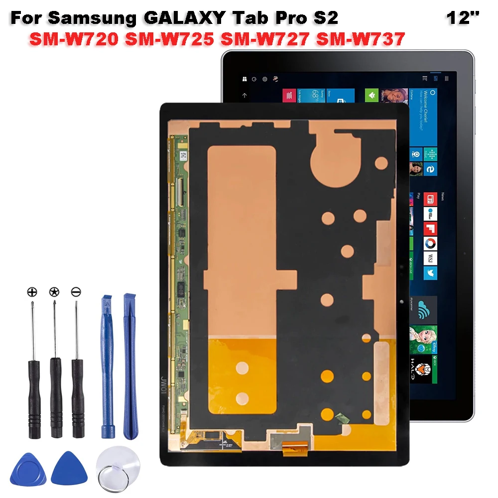 

New For Samsung GALAXY Tab Pro S2 SM-W720 SM-W725 SM-W727 SM-W737 12" LCD Display Touch Screen Digitizer Glass Assembly