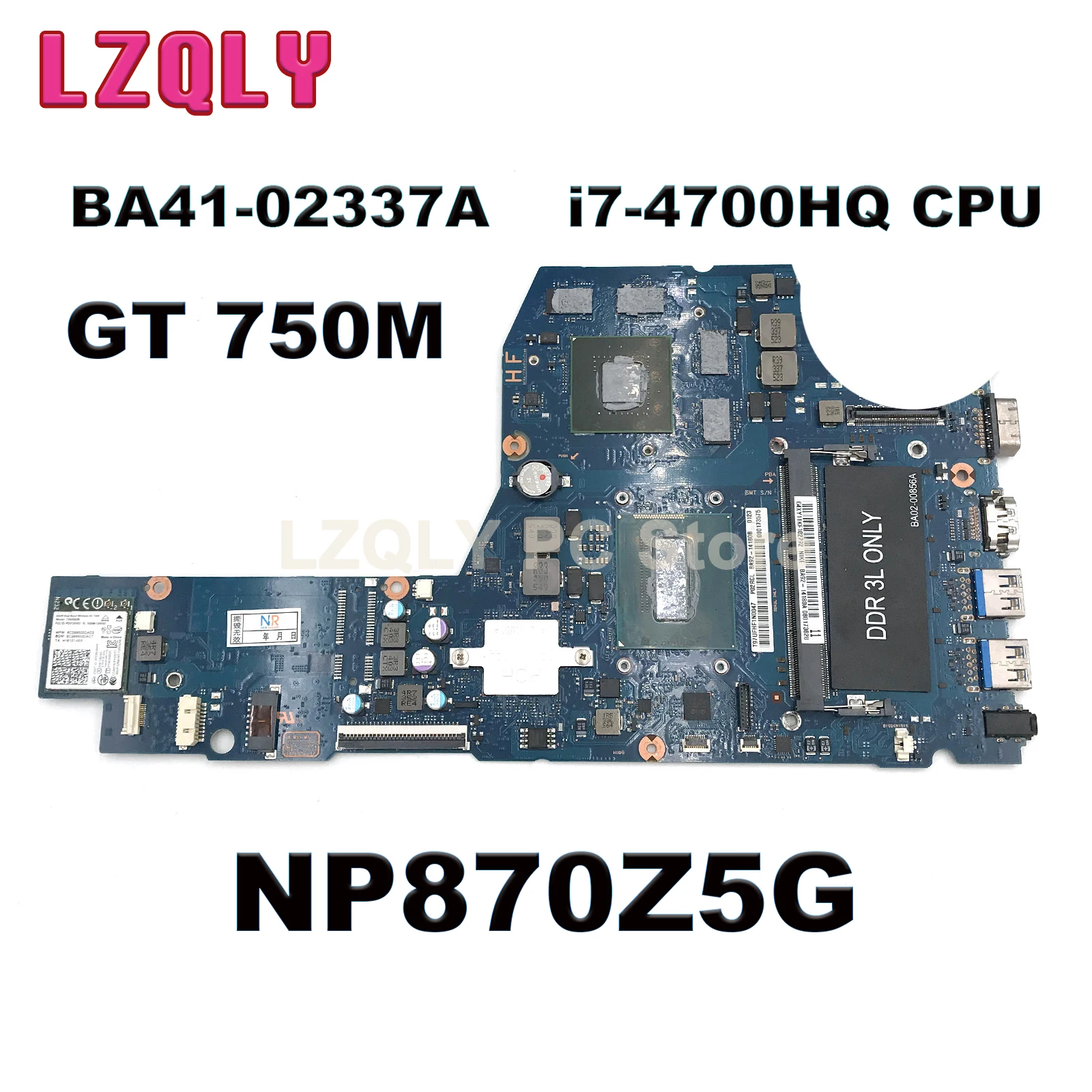 For Samsung ATIV NP870Z5G Laptop Motherboard w/ i7-4700HQ GT 750M 2GB 8GB RAM BA41-02337A BA42-14180A BA42-14180B DDR3 100% Test
For Samsung ATIV NP870Z5G Laptop Motherboard w/ i7-4700HQ GT 750M 2GB 8GB RAM BA41-02337A BA42-14180A BA42-14180B DDR3 100% Test