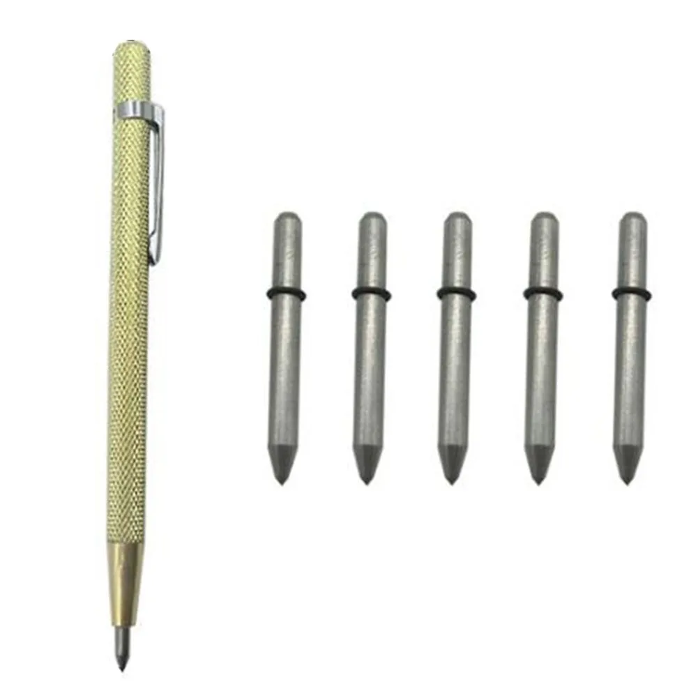 1pc Metal Tile Cutting Pen With 5pcs Replacement Carbide Tips For Glass Ceramic Tungsten Carbide Scriber Engraving Marking Parts
1pc Metal Tile Cutting Pen With 5pcs Replacement Carbide Tips For Glass Ceramic Tungsten Carbide Scriber Engraving Marking Parts