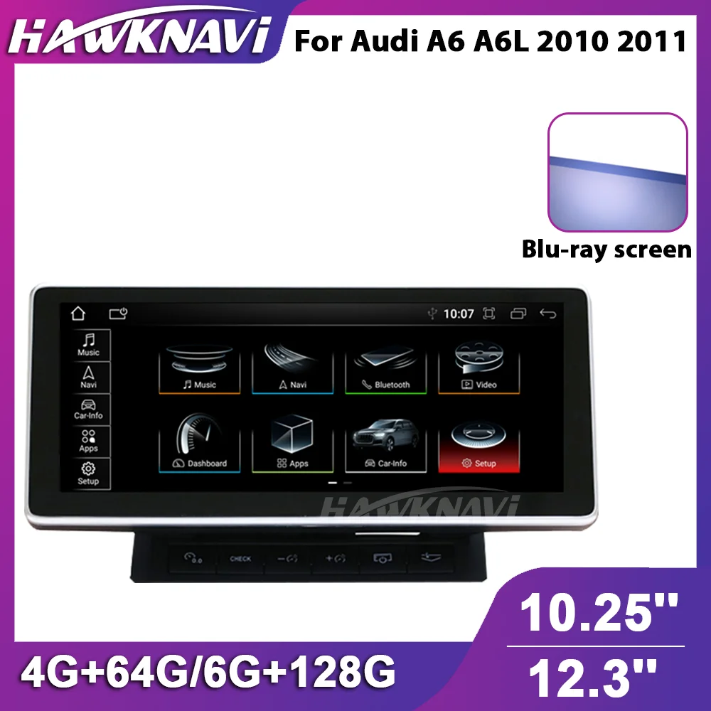 Автомобильный радиоприемник Hawknavi, 10,25 дюйма, 12,3 дюйма, для Audi A6, A6L, серии 2010, 2011, автомобильный аудио, сенсорный экран, навигация, мультимедийный плеер
Автомобильный радиоприемник Hawknavi, 10,25 дюйма, 12,3 дюйма, для Audi A6, A6L, серии 2010, 2011, автомобильный аудио, сенсорный экран, навигация, мультимедийный плеер