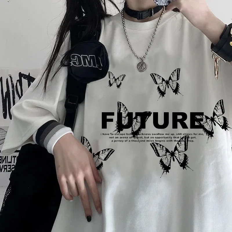 Y2K Goth Clothing T-Shirt Women Vintage Cartoon T Shirt Female Printing Butterfly Top Tees T Shirt Manga Women Graphic Tee Tops
Y2K Goth Clothing T-Shirt Women Vintage Cartoon T Shirt Female Printing Butterfly Top Tees T Shirt Manga Women Graphic Tee Tops