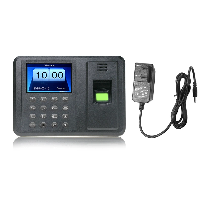 

A8 2.8inch Biometric Attendance System USB Fingerprint Reader Time Clock Employee Control Machine Electronic Device Spanish En