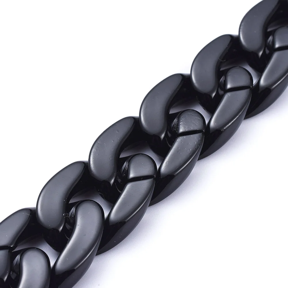 1m Handmade Opaque Acrylic Curb Chains Oval Links Twisted Chain For DIY Jewelry Making Necklace Bracelet Rope Link: 30x21x6mm
1m Handmade Opaque Acrylic Curb Chains Oval Links Twisted Chain For DIY Jewelry Making Necklace Bracelet Rope Link: 30x21x6mm