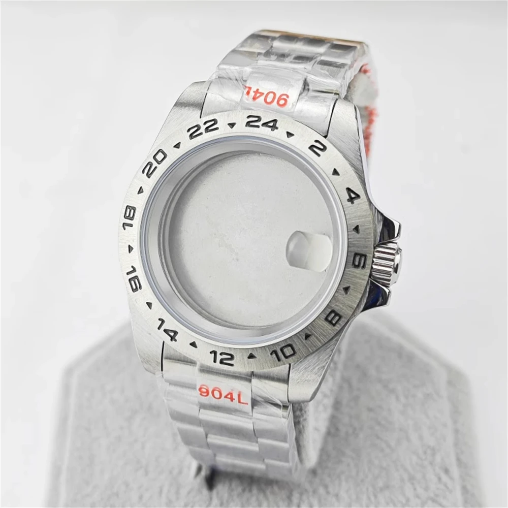 

NEW EXP Mod Watch Case 39mm, 316L Stainless Steel, Sapphire Glass Case, for NH34 NH35 NH36 Movement, Adjustable Full Sand Strap