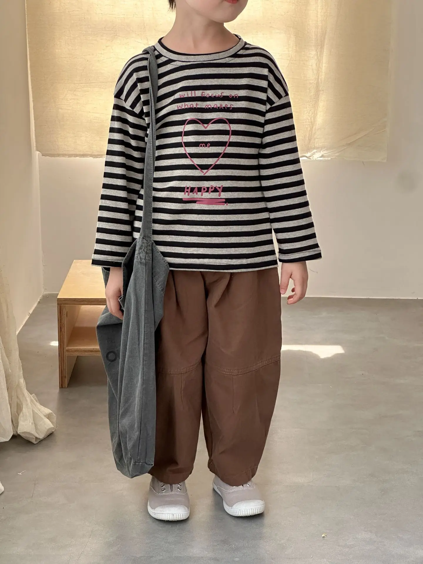 2025 Autumn New Children Long Sleeve T Shirts Cotton Girls Loose Striped Bottoming Shirt Boys Versatile Casual Tops Kids Clothes 26 Sa94a9764f9594b17833bf35008933d41L