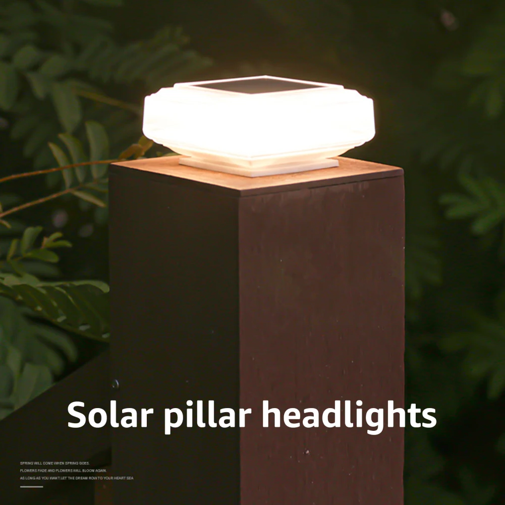Solar Post Lights With Clear Lampshade 2 Light Modes IP65 Waterproof Warm Light Square Street Lamp For Deck Patio Garden
Solar Post Lights With Clear Lampshade 2 Light Modes IP65 Waterproof Warm Light Square Street Lamp For Deck Patio Garden