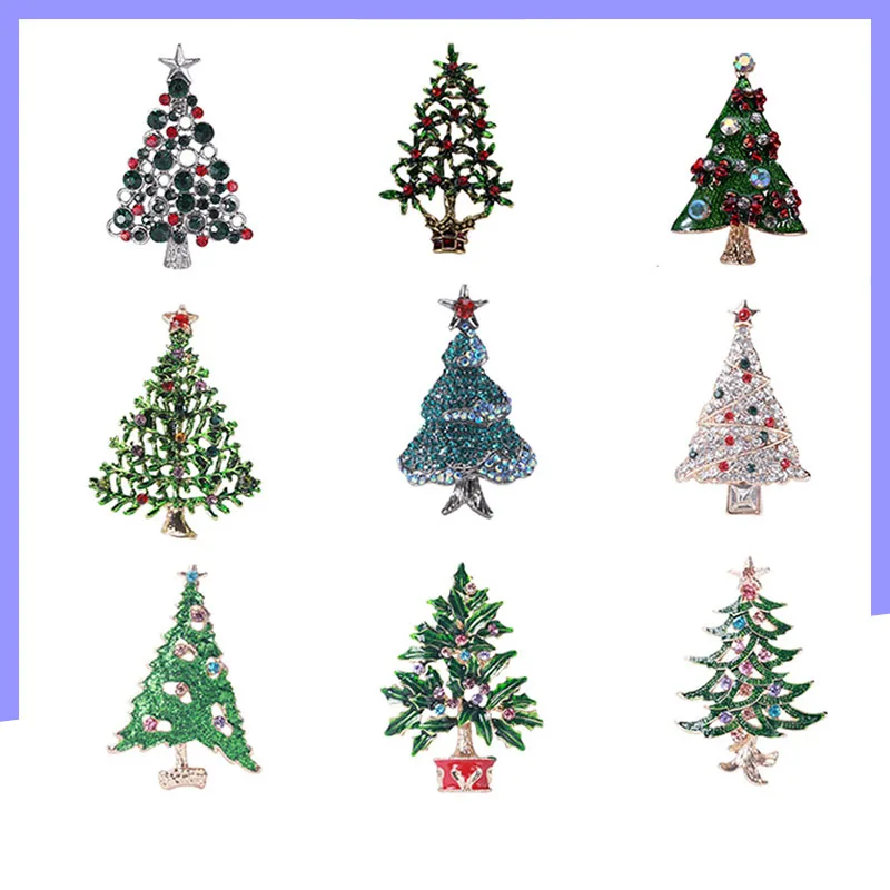 Hot Selling Rhinestone Christmas Tree Brooches In Various Colors Fashionable All-match Christmas Ornaments Christmas Gifts
Hot Selling Rhinestone Christmas Tree Brooches In Various Colors Fashionable All-match Christmas Ornaments Christmas Gifts