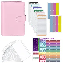 A6 PU Leather Binder with 12 Expense Budget Sheets,12 Binder Pockets, Sticker Labels for Cash Envelopes Planner for Budgeting
A6 PU Leather Binder with 12 Expense Budget Sheets,12 Binder Pockets, Sticker Labels for Cash Envelopes Planner for Budgeting